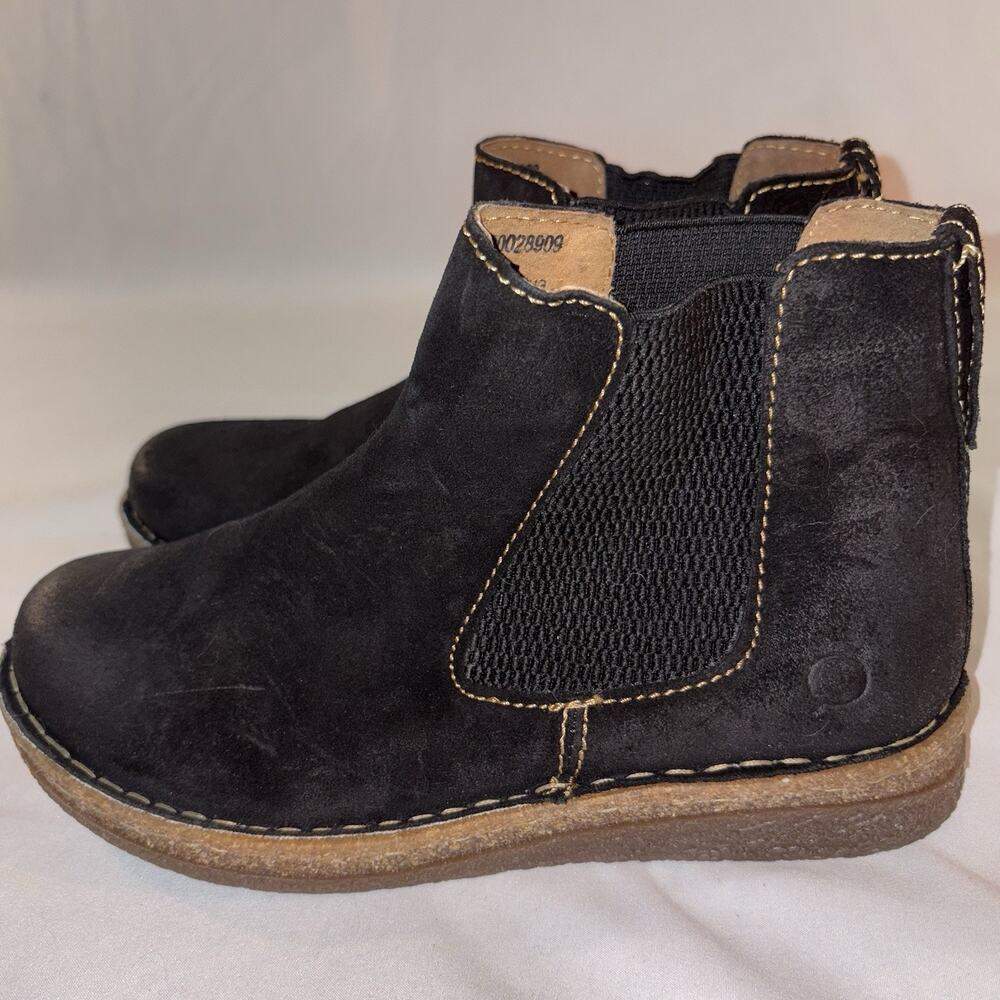 Born Brody Chelsea Boots Black Leather Stretch Men’s Size 7 EUC